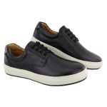 Sapatênis Casual 100% Couro Masculino Preto - Ref. 3115