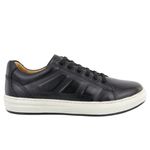 Sapatênis Casual Ultra Masculino 100% Couro Preto - Ref. 3150