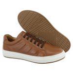 Sapatênis Casual Ultra Masculino 100% Couro Whisky - Ref. 3150