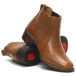 Botina Texana Masculina Lisa Castor Couro Art Nobre - 2025