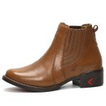 Botina Texana Masculina Lisa Castor Couro Art Nobre - 2025
