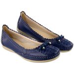 Sapatilha Feminina Azul de Couro - Ref. 1937