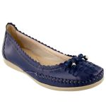 Sapatilha Feminina Azul de Couro - Ref. 1937