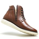 Bota Urbana Masculina Cano Curto Pinhão 100% Couro - Ref. 2023