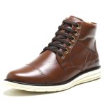 Bota Urbana Masculina Cano Curto Pinhão 100% Couro - Ref. 2023