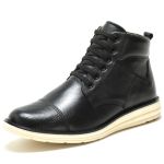 Bota Urbana Masculina Cano Curto Preto 100% Couro - Ref. 2023