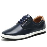 Sapatênis Casual 100% Couro Masculino Marinho - Ref. 3115