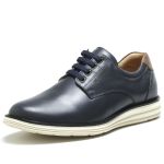 Sapato Casual Masculino Marinho 100% Couro - Ref. 3205