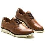 Sapato Casual Masculino Whisky 100% Couro - Ref. 3205