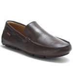 Sapato Mocassim Drive Masculino Café 100% Couro - Ref. 3410