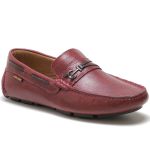 Sapato Mocassim Drive Masculino Bordô 100% Couro - Ref. 3460