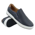 Sapatênis Masculino Iate 100% Couro Marinho - Ref. 3102