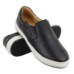 Sapatênis Masculino Iate 100% Couro Preto - Ref. 3102