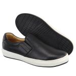 Sapatênis Masculino Iate 100% Couro Preto - Ref. 3102