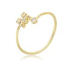 Anel Regulável Letras Cravejadas