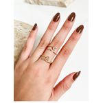 Anel Regulável Letras Cravejadas