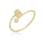 Anel Regulável Letras Cravejadas