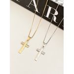 Colar Masculino Cruz Detalhada no Contorno