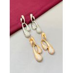 Brinco Fios em Gotas Cravejadas