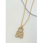 Colar com Urso Cravejado