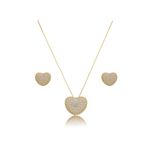 Conjunto Coração Cravejado 