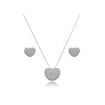 Conjunto Coração Cravejado 