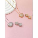 Conjunto Coração Cravejado 