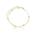 Pulseira com Bola lisa e Elos Cartier