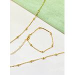 Pulseira com Bola lisa e Elos Cartier