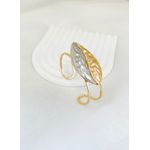 Bracelete Folha Orgânica Bicolor