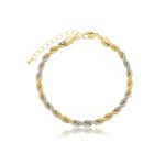 Pulseira Cordão Baiano 5mm Bicolor