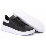 Tênis Casual Tom Preto C/ Branco