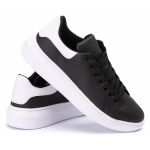 Tênis Casual Tom Preto C/ Branco