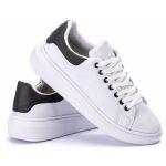 Tênis Casual Tom Branco C/ Preto