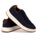 Tênis Casual elastico nobuk azul 