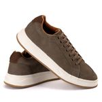 Tênis Casual elastico nobuk cinza 