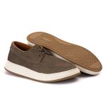 Casual Dockside Mocassim Masculino Em Couro cinza
