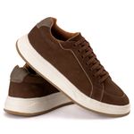 Tênis Casual elastico nobuk café Copia