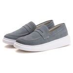 Sapato Masculino Loafer Cinza em Camurça sintética