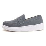 Sapato Masculino Loafer Cinza em Camurça sintética
