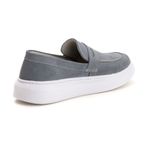 Sapato Masculino Loafer Cinza em Camurça sintética