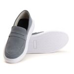 Sapato Masculino Loafer Cinza em Camurça sintética