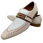 Sapato Masculino Italiano Em Couro Branco Meriva Ref: 1086 Branco Outlet 