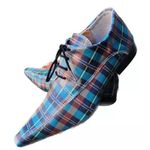 Sapato Masculino Italiano Em Couro Xadrez Collors Ref: 1349 - Outlet 