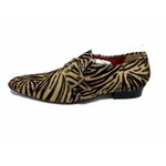 Sapato Masculino Italiano Em Couro Pelo De Tigre Luxury Ref: 42