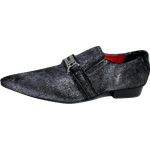 Sapato Masculino Em Pelo Exótico Coala Marsupial Prateado Ref: D510 Outlet