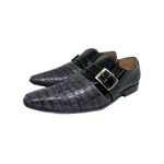 Sapato Masculino Italiano Em Couro Social Crokodilo Chumbo Ref: D685 - Outlet