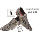 Sapato Masculino Italiano Em Couro Cobra Nativa Cod: 93