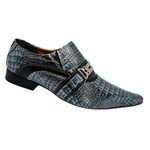 Sapato Masculino Italiano Em Couro Guiness Prata Ref: 1144 - Outlet