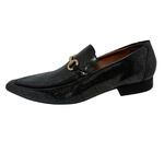 Mocassim Masculino Em Couro Preto Pontilhado Brilho Star Gold Ref: D948
